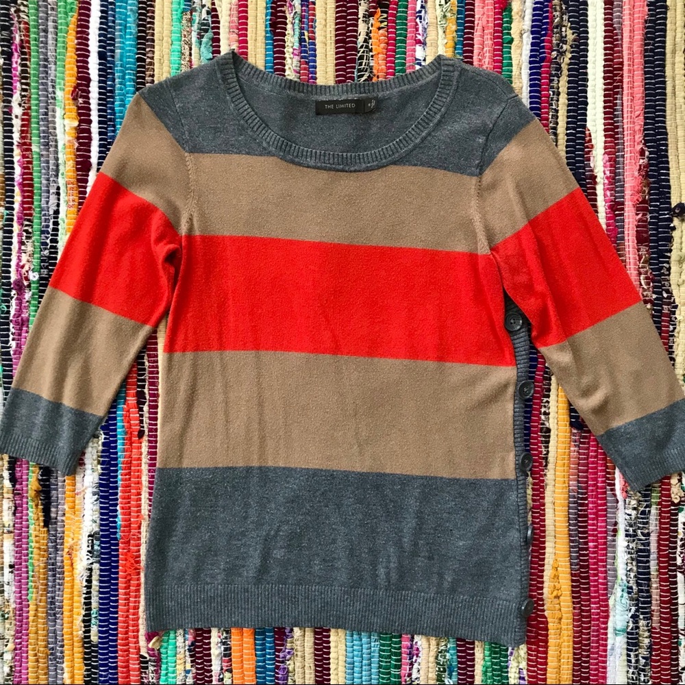 The Limited ~ Colorblock stripe sweater